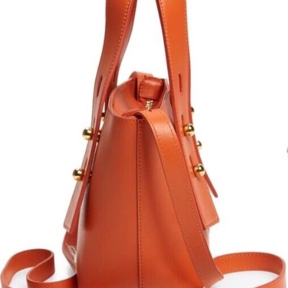 FRAME  les second mini handbag in vibrant orange with gold hardware, crossbody - Picture 3 of 13